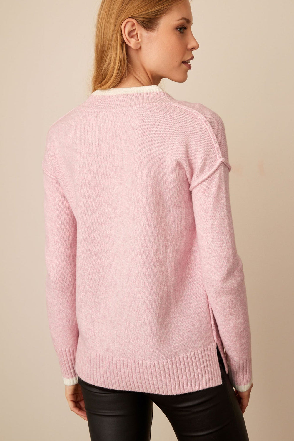 Pink V Neck Jumper-Secret Label