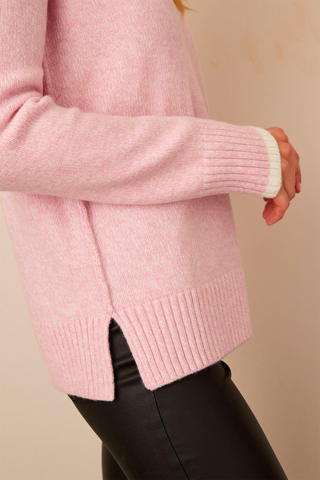 Pink V Neck Jumper-Secret Label