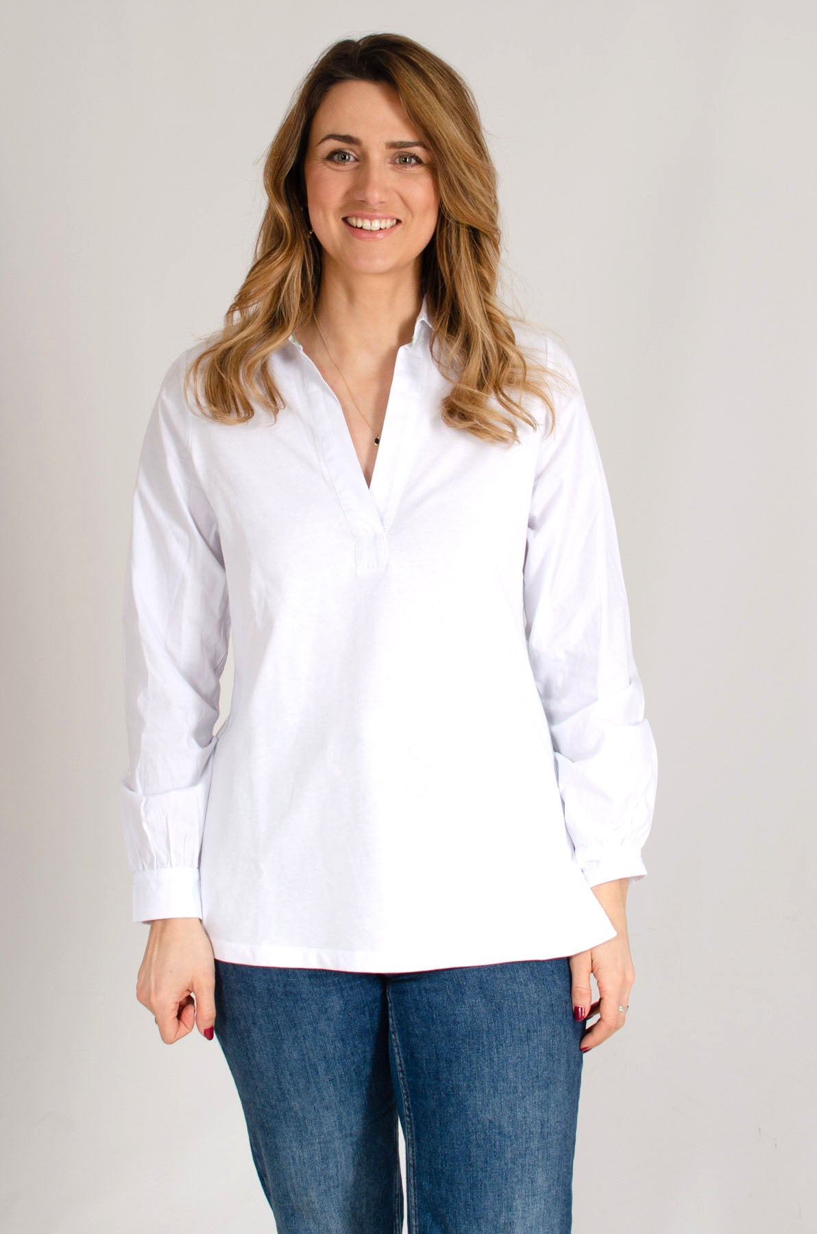 'Fran' Cotton Jersey Tunic Shirt