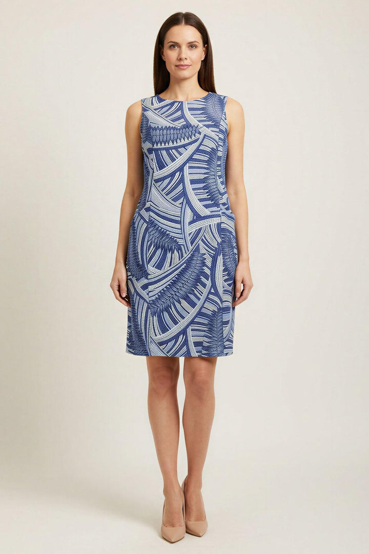 Blue Print Sleeveless Dress