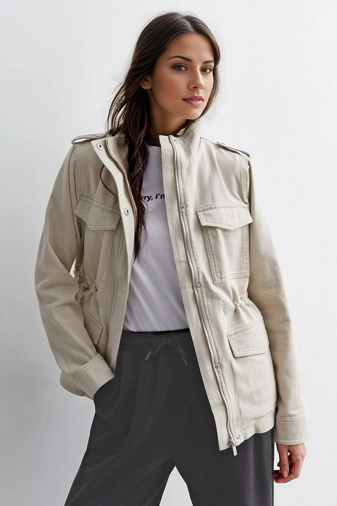Military Style Khaki Military Jacket Women's Uk Military M65