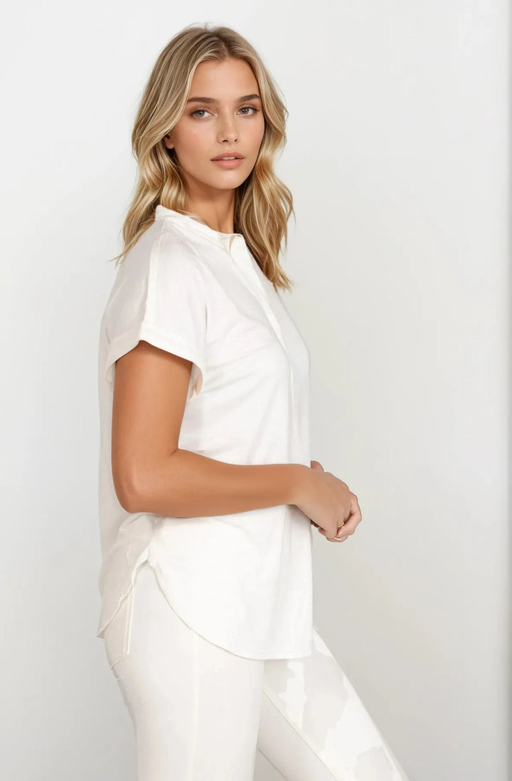 Pleat Front Jersey Top