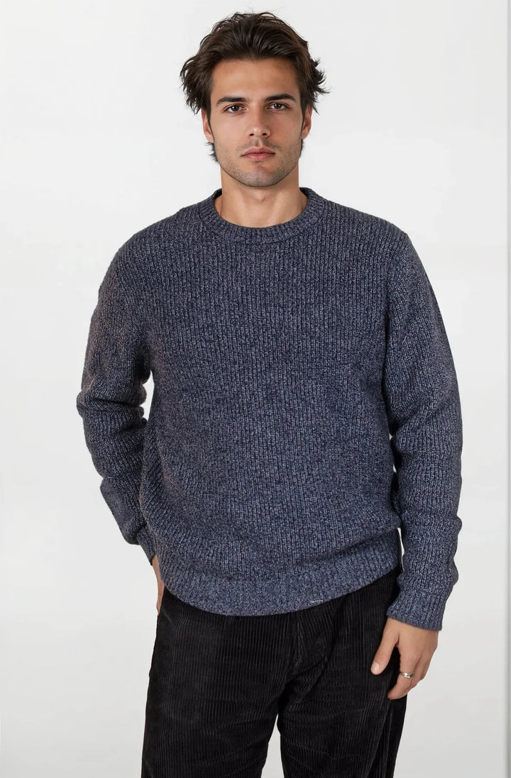 Lambswool Ribbed Knit Jumper