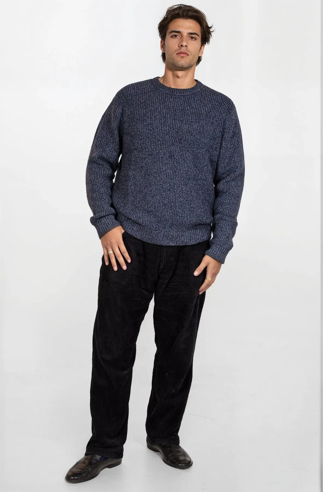 Lambswool Ribbed Knit Jumper