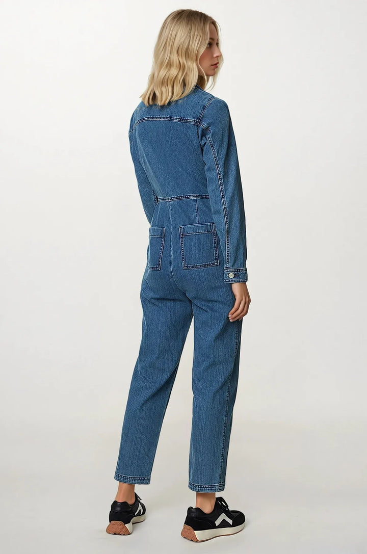 Denim Long Sleeve Boiler Suit