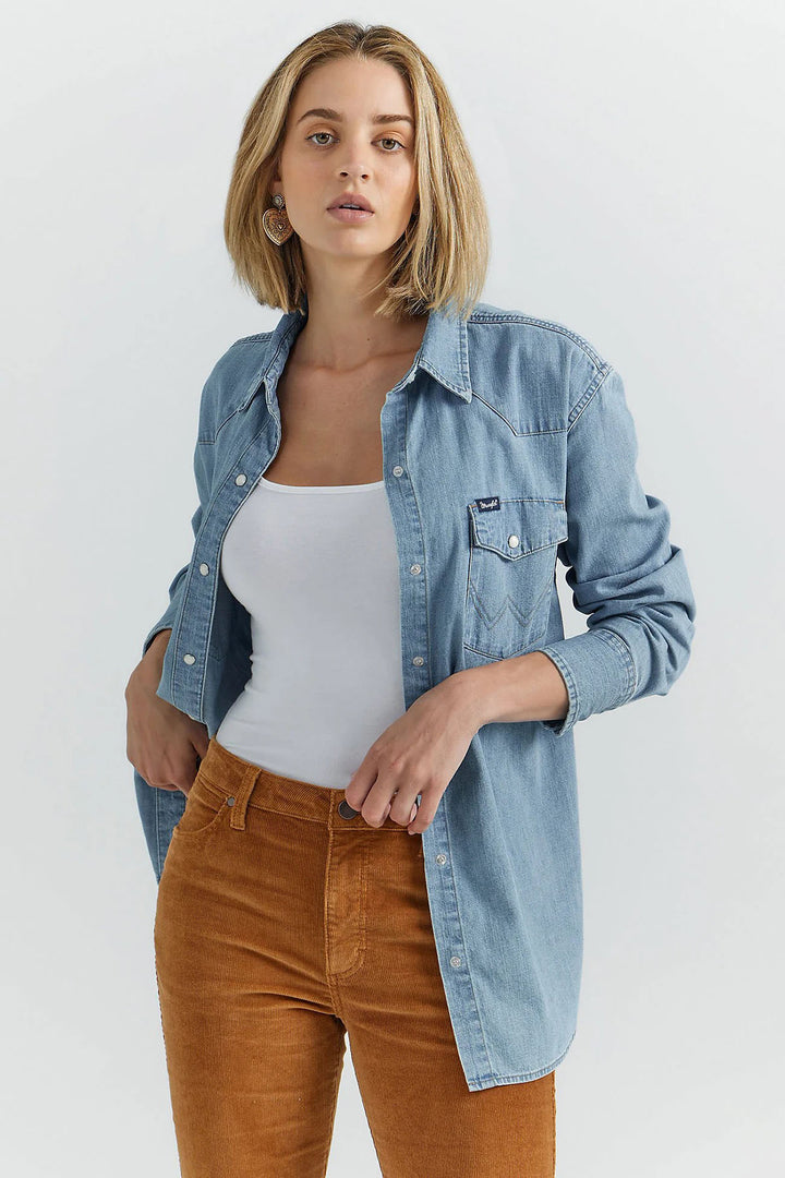 Western Denim Shirt Rodeo Poster Back