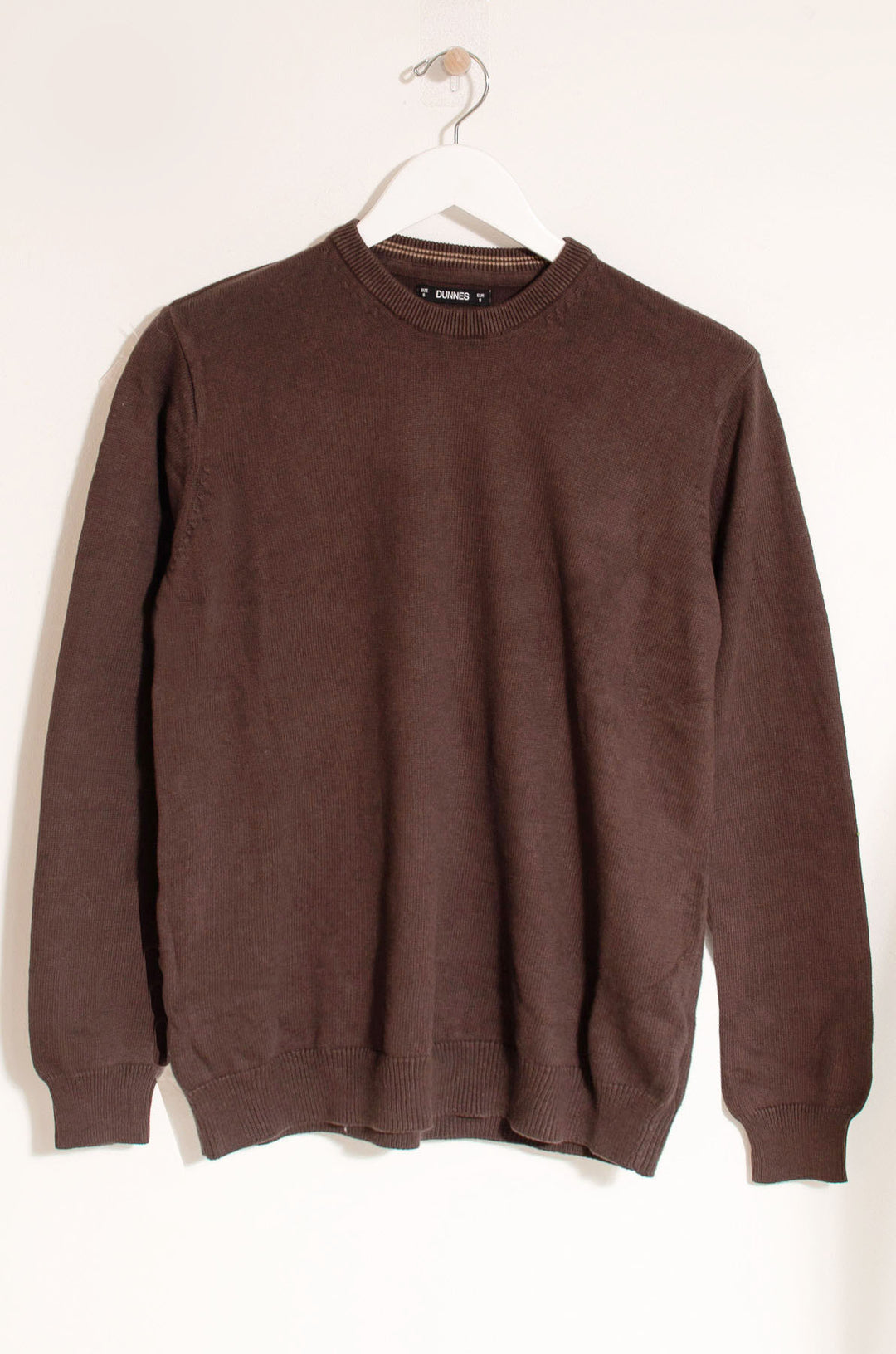 Crew Neck Fine Knit Cotton Jumper