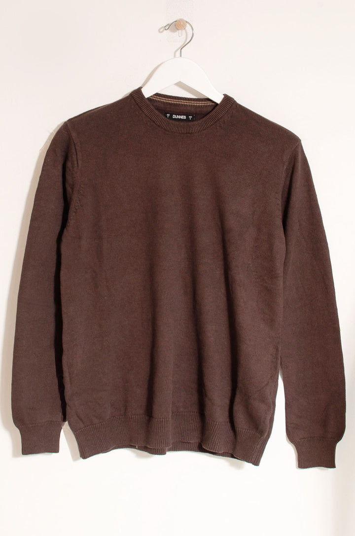 Crew Neck Fine Knit Cotton Jumper