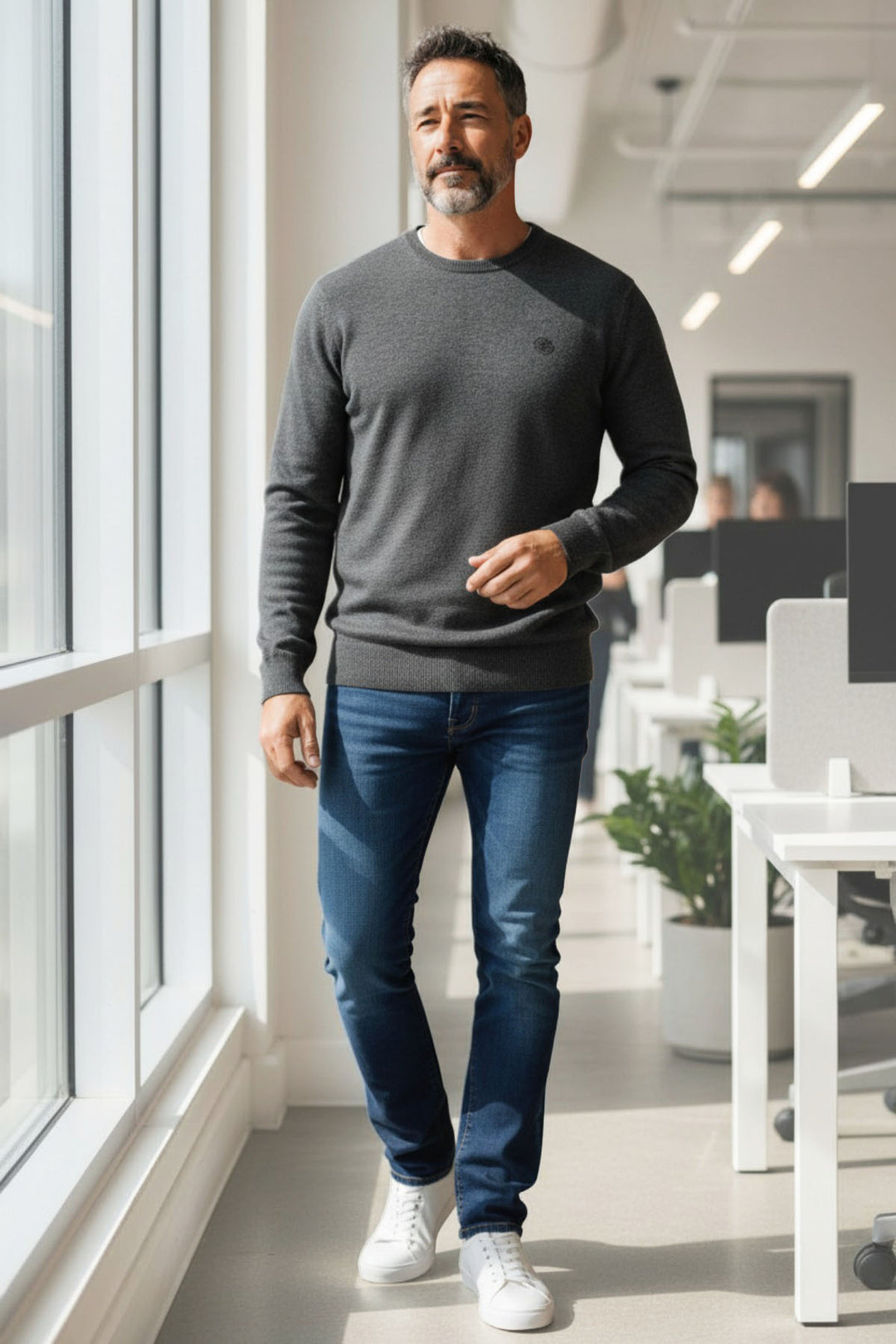 Crew Neck Wool Blend Jumper