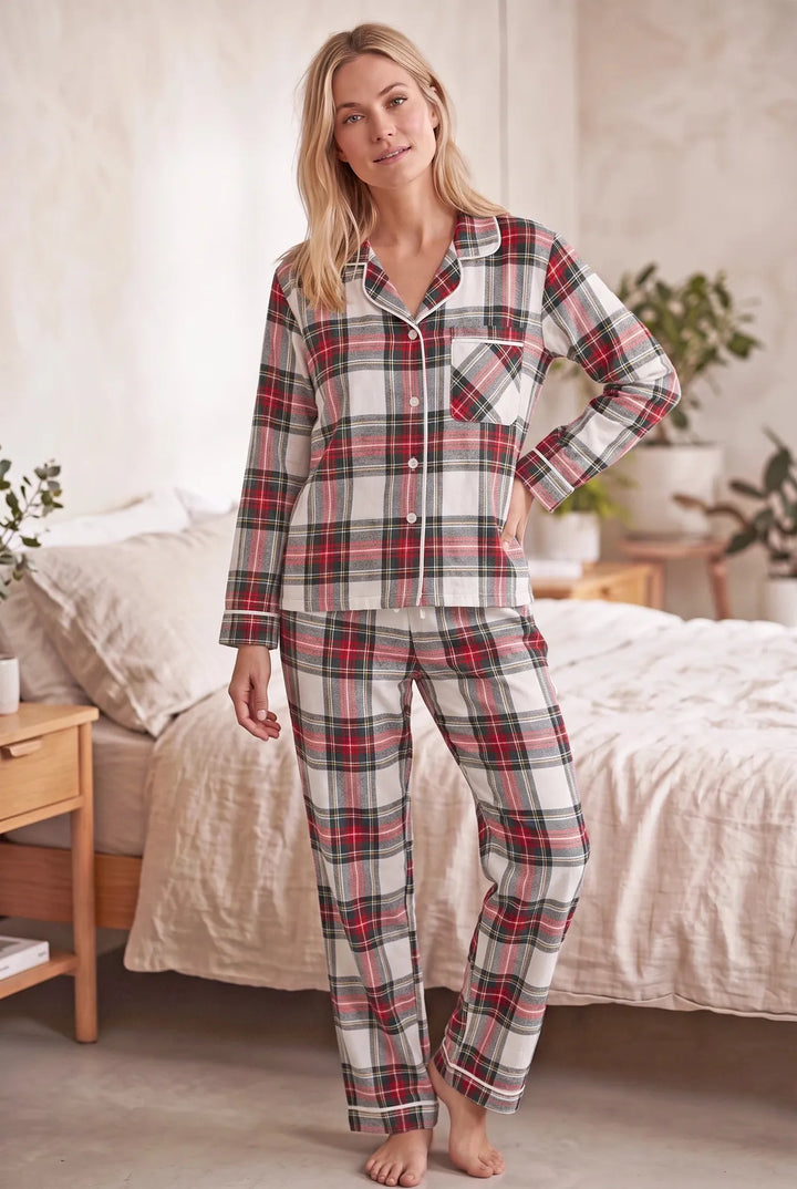 Brushed Cotton Check Pyjama Set