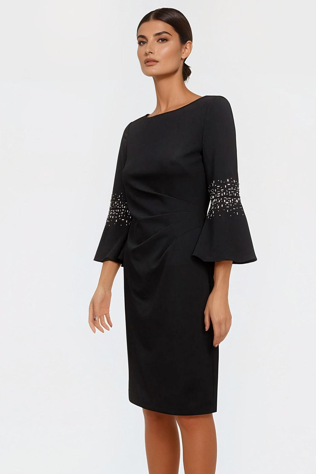 Black Sparkle Bell Sleeve Dress – Secret Label