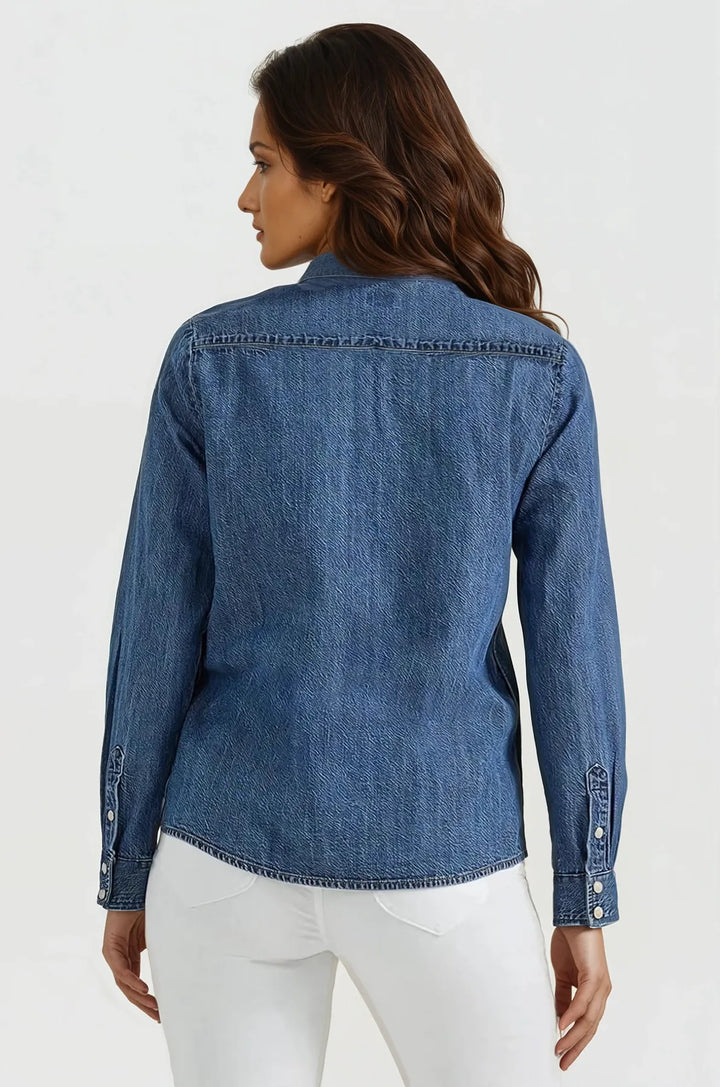 Denim Popper Fastening Shirt