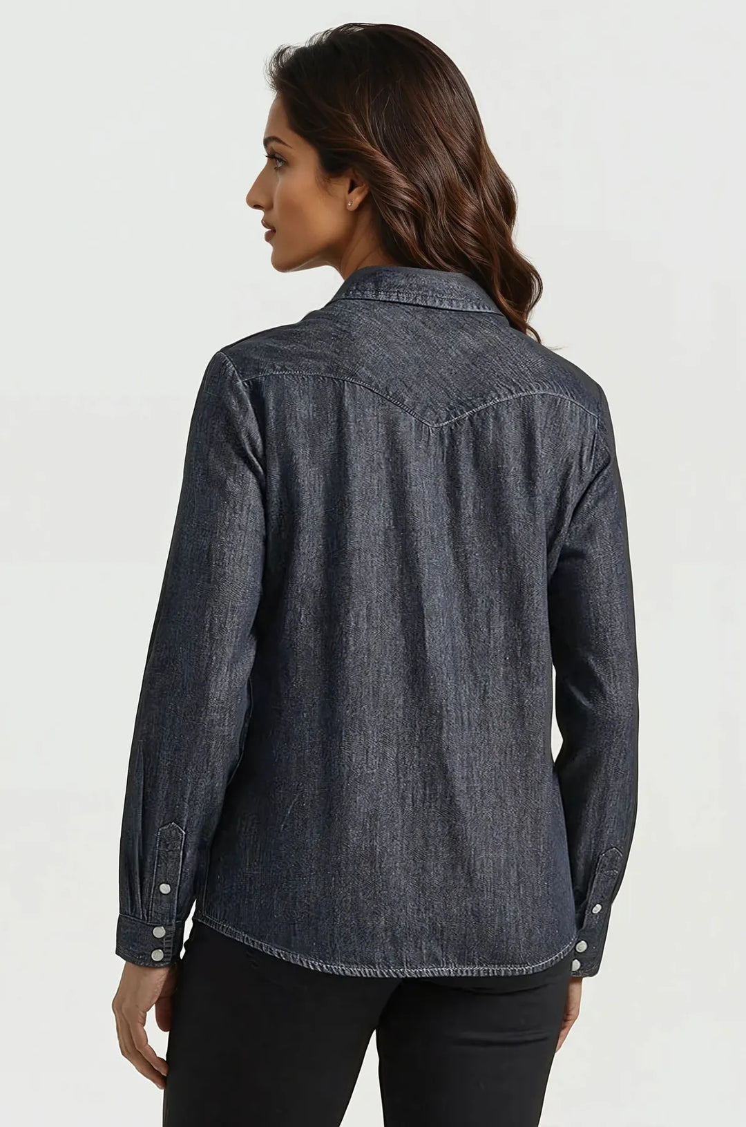 Denim Popper Fastening Shirt