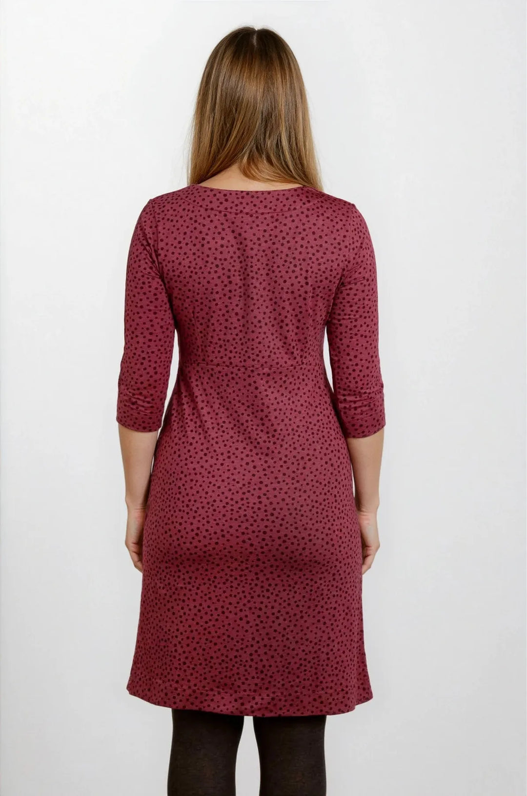 Wine Spot Jersey Dress