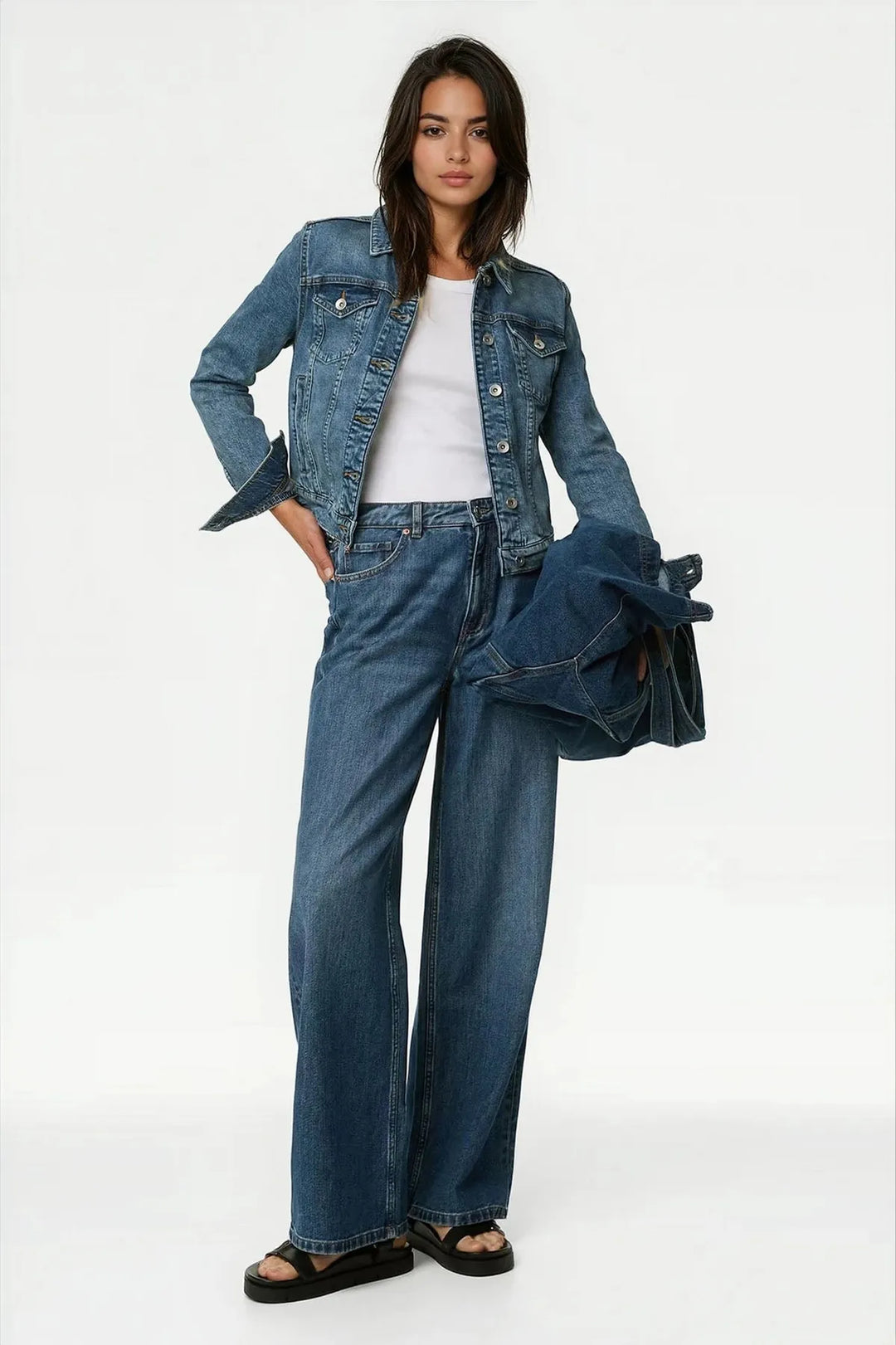 Slouchy Wide Leg Jeans