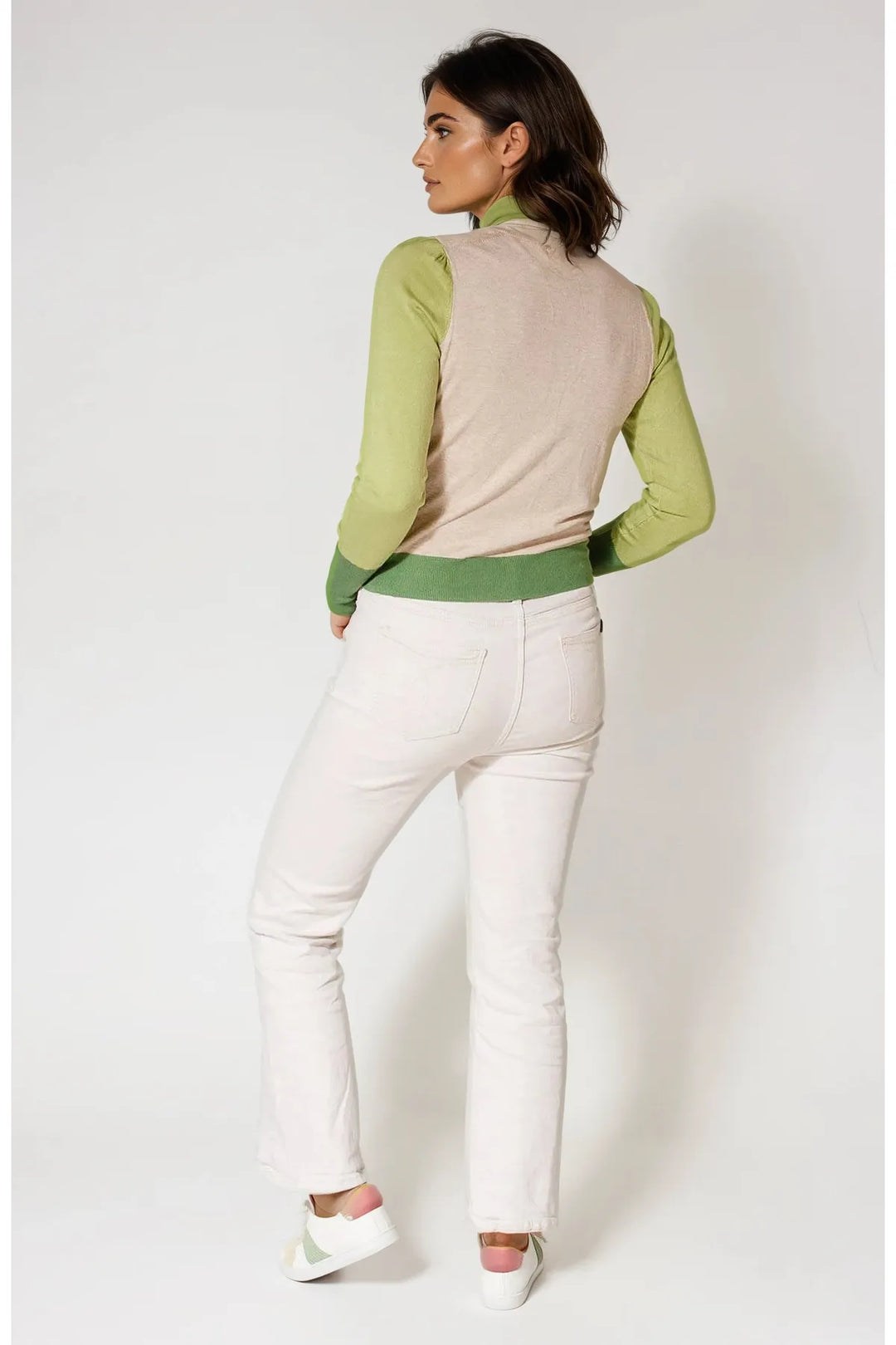 Fine Knit Block Colour Cardigan-Secret Label