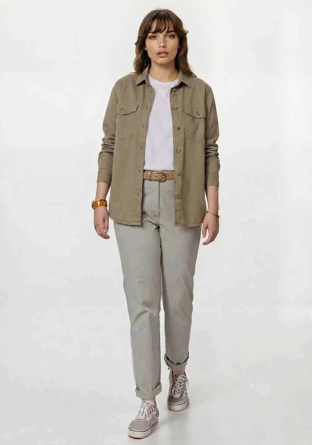 Tapered Ankle Grazer Chino Trousers