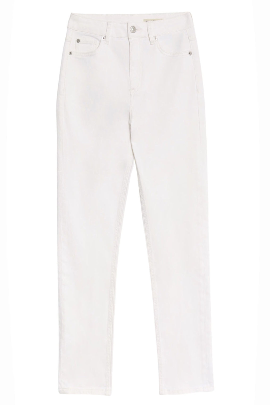 White Relaxed Slim Ankle Grazer Jeans