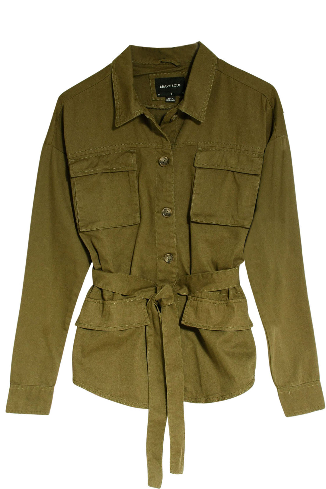 Khaki Safari Shirt Jacket