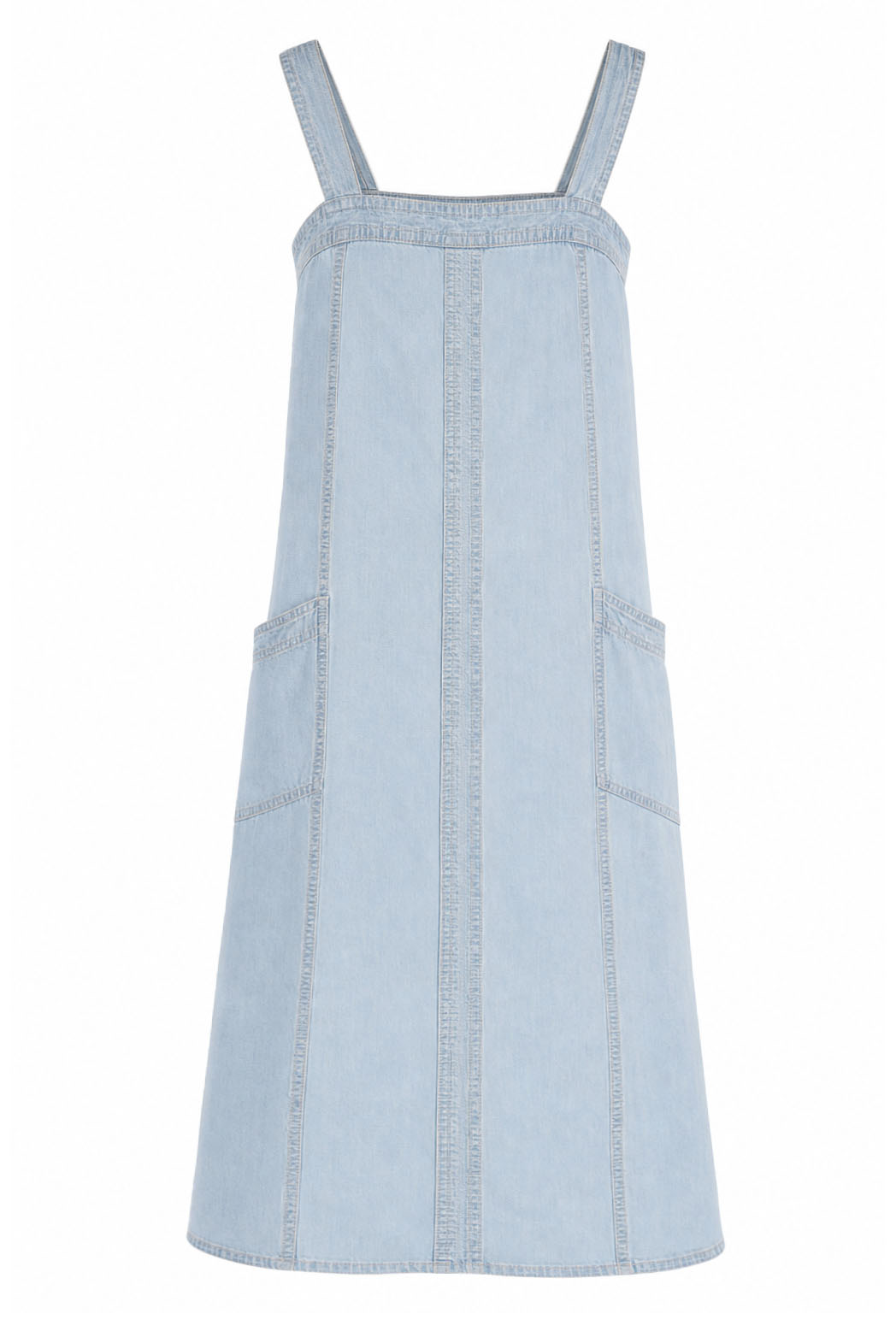 Light Denim Strappy Tunic Dress