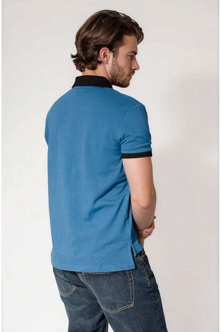 Contrast Collar Polo Shirt-Secret Label