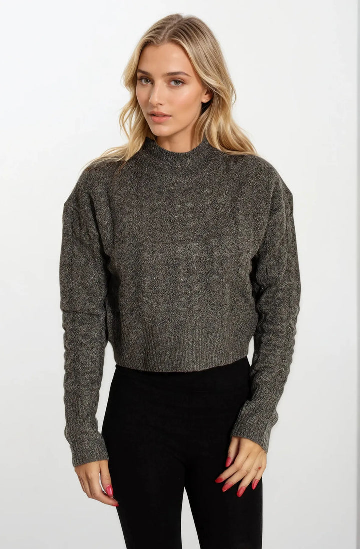 Crew Neck Cable Knit Jumper