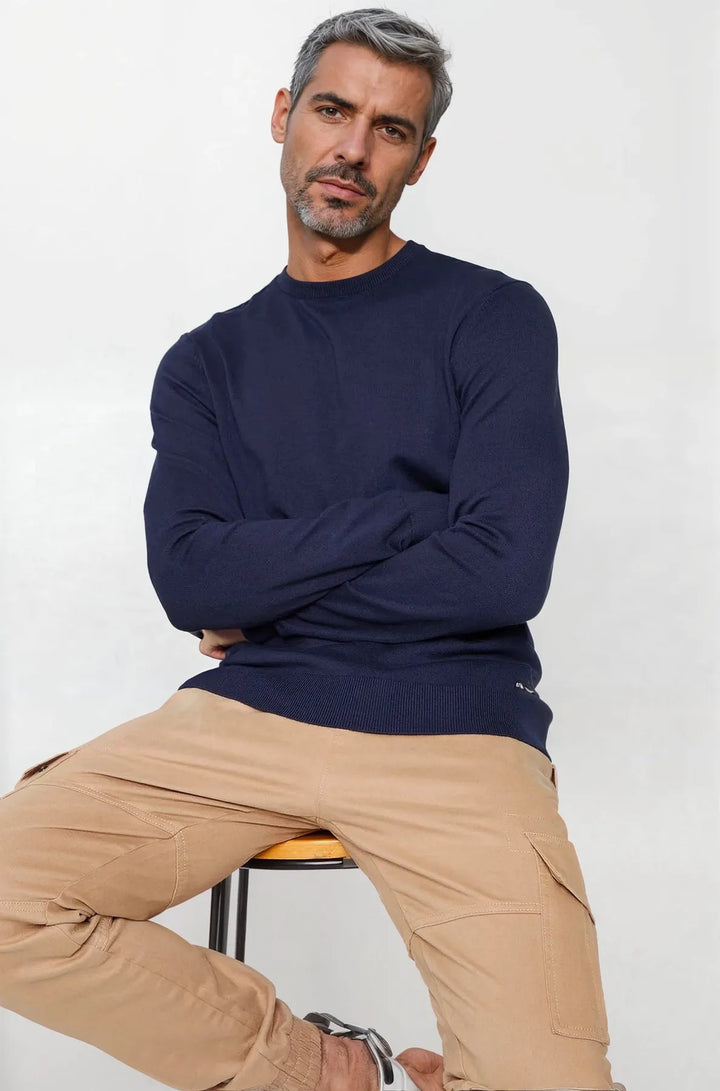 Navy Crew Neck Jumper