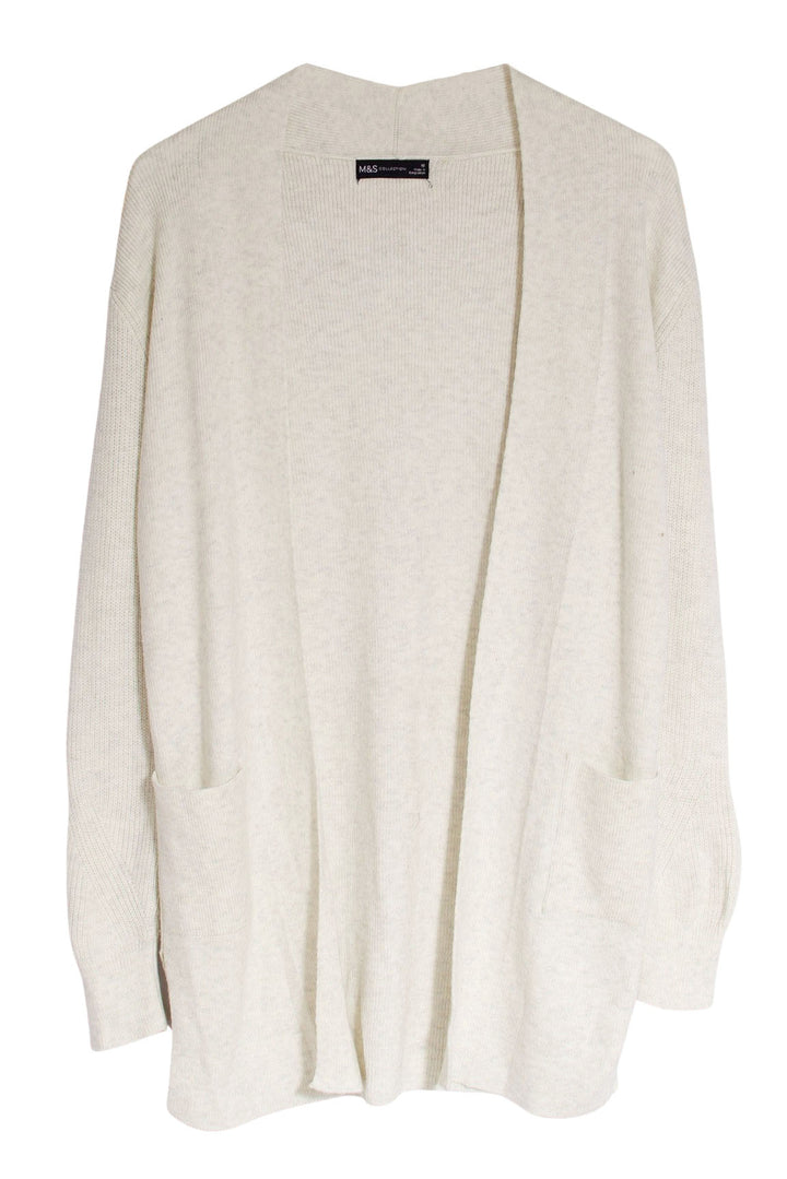 Open Front Ribbed Longline Cardigan