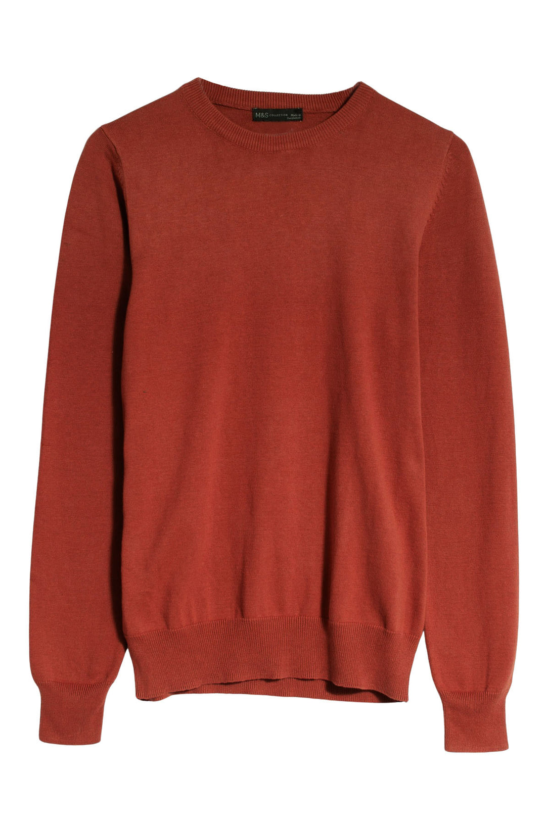 Crew Neck Fine Knit Cotton Jumper