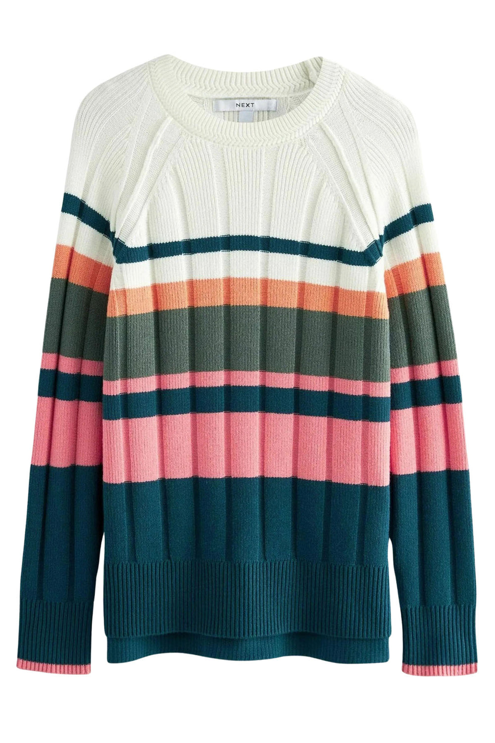 Multi Colour Stripe Round Neck Jumper-Secret Label