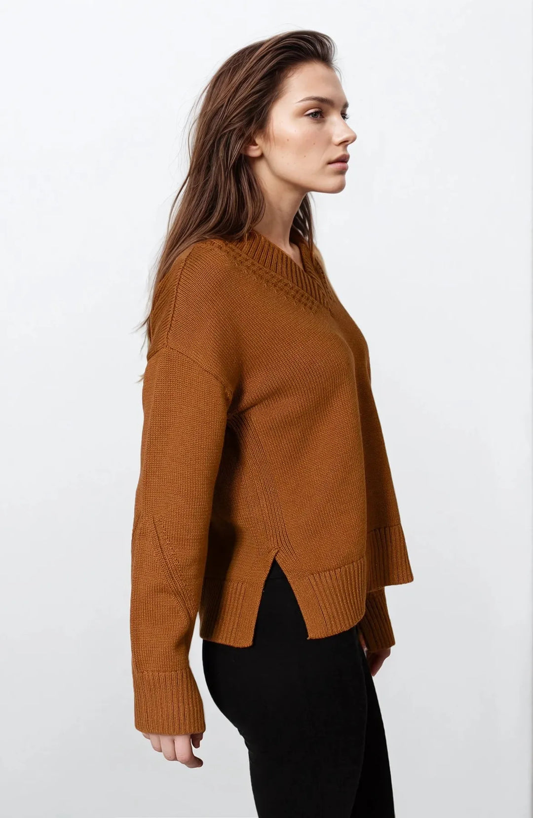 Per Una V-Neck Side Split Jumper