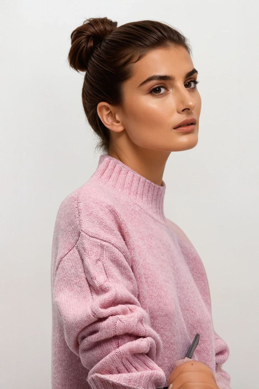 Funnel Neck Chunky Knit Jumper