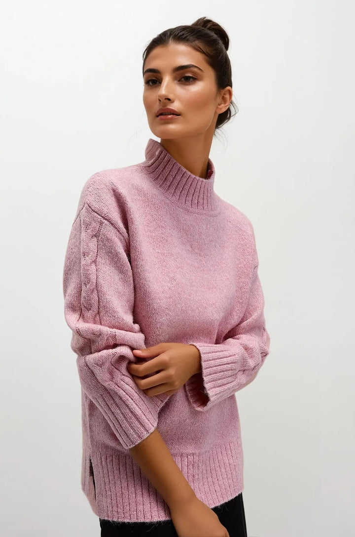 Funnel Neck Chunky Knit Jumper