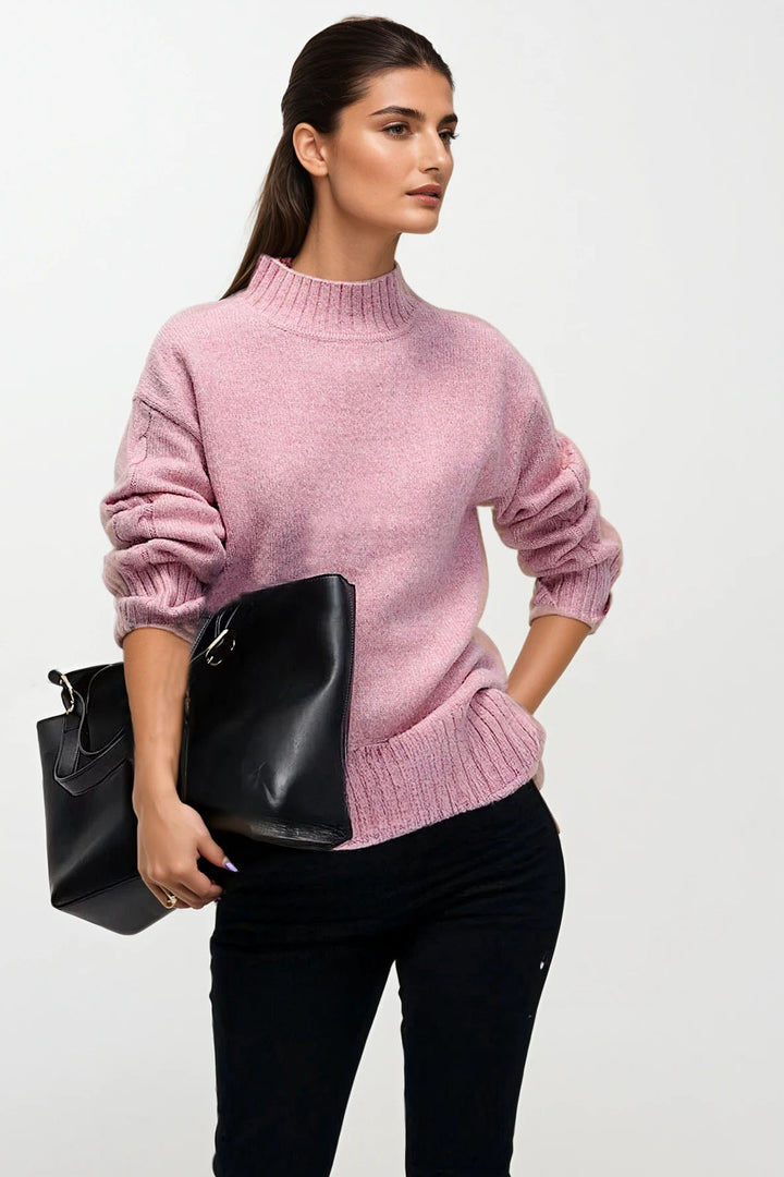 Funnel Neck Chunky Knit Jumper