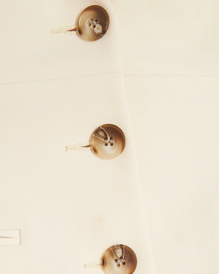 V Neck Button Front Blazer