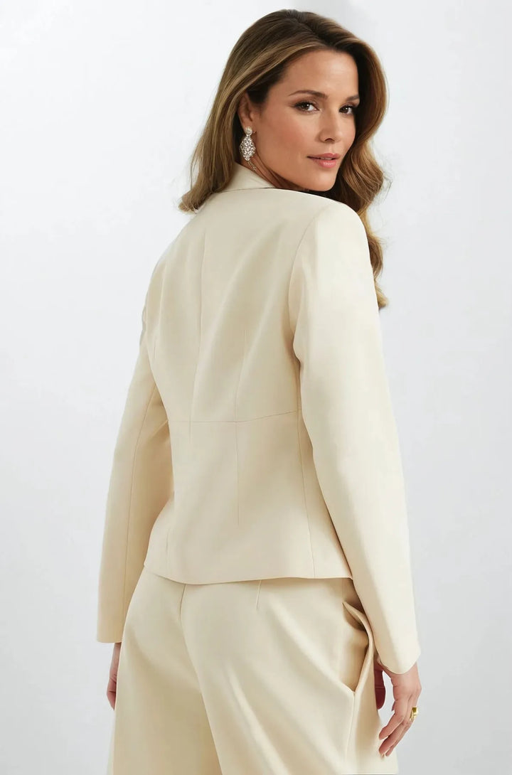 V Neck Button Front Blazer