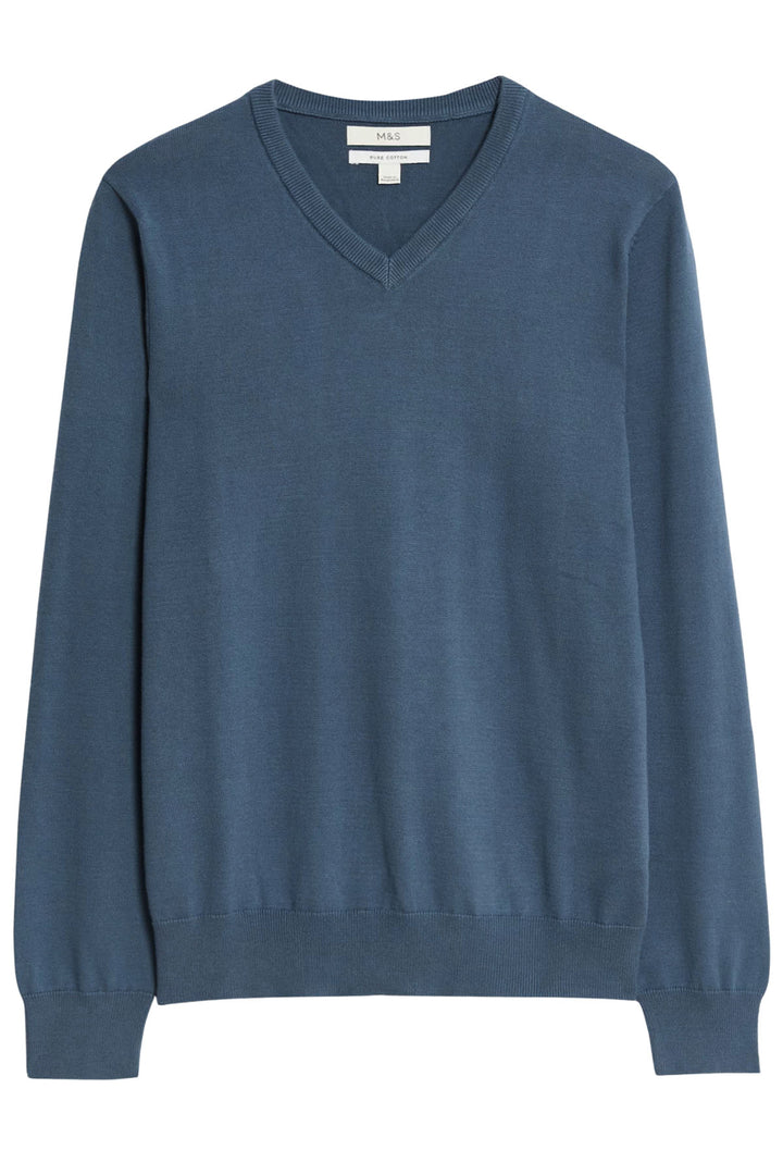 Cotton V-Neck Jumper