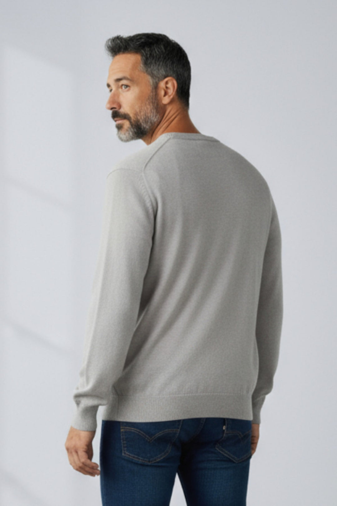 Cotton V-Neck Jumper