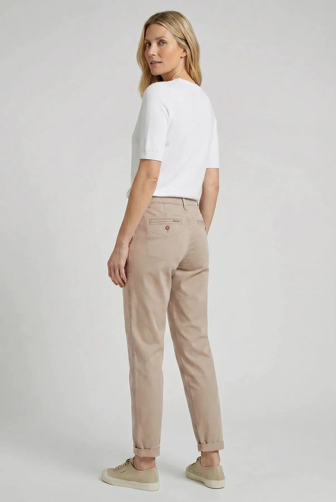 Tapered Ankle Grazer Chino Trousers
