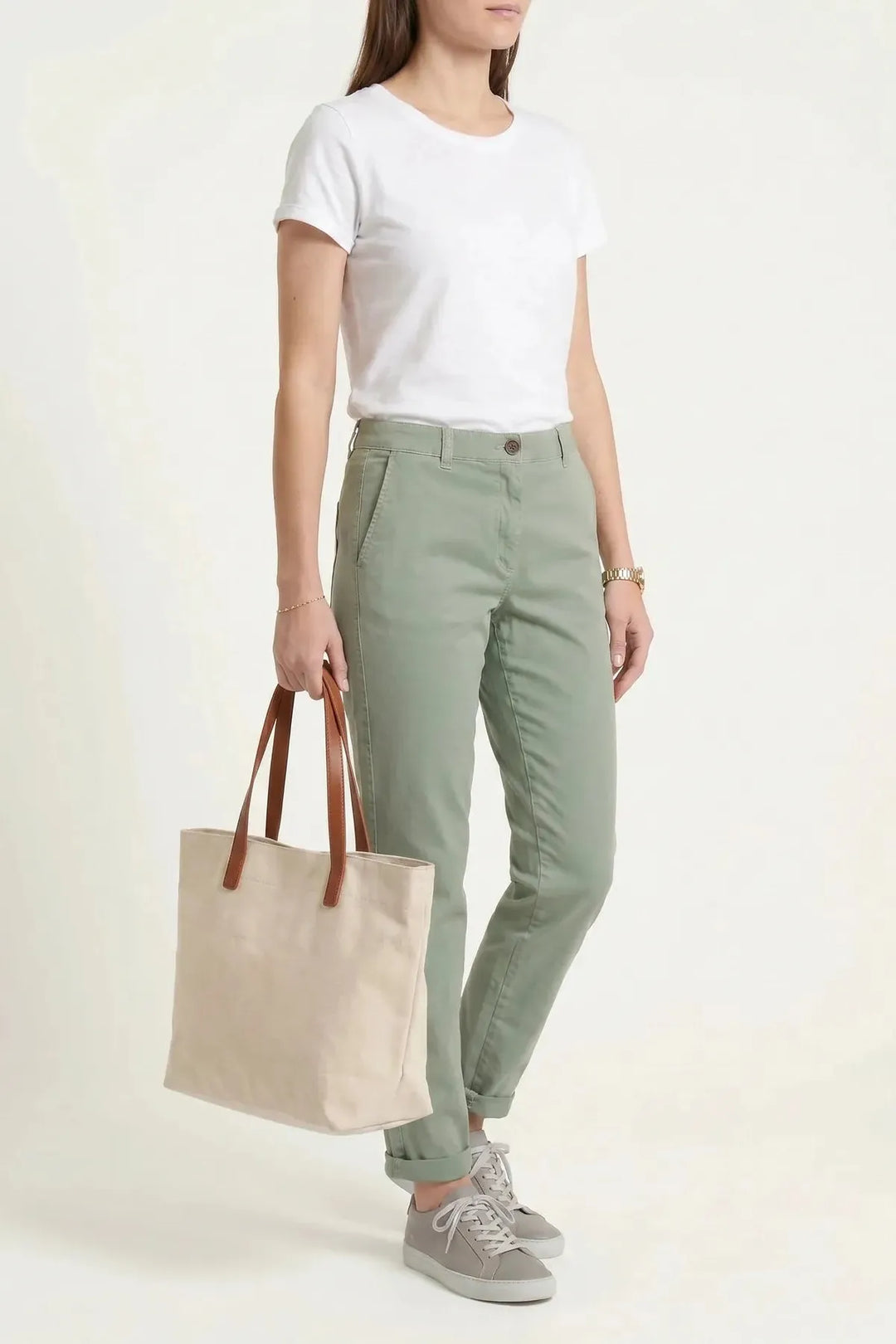 Tapered Ankle Grazer Chino Trousers