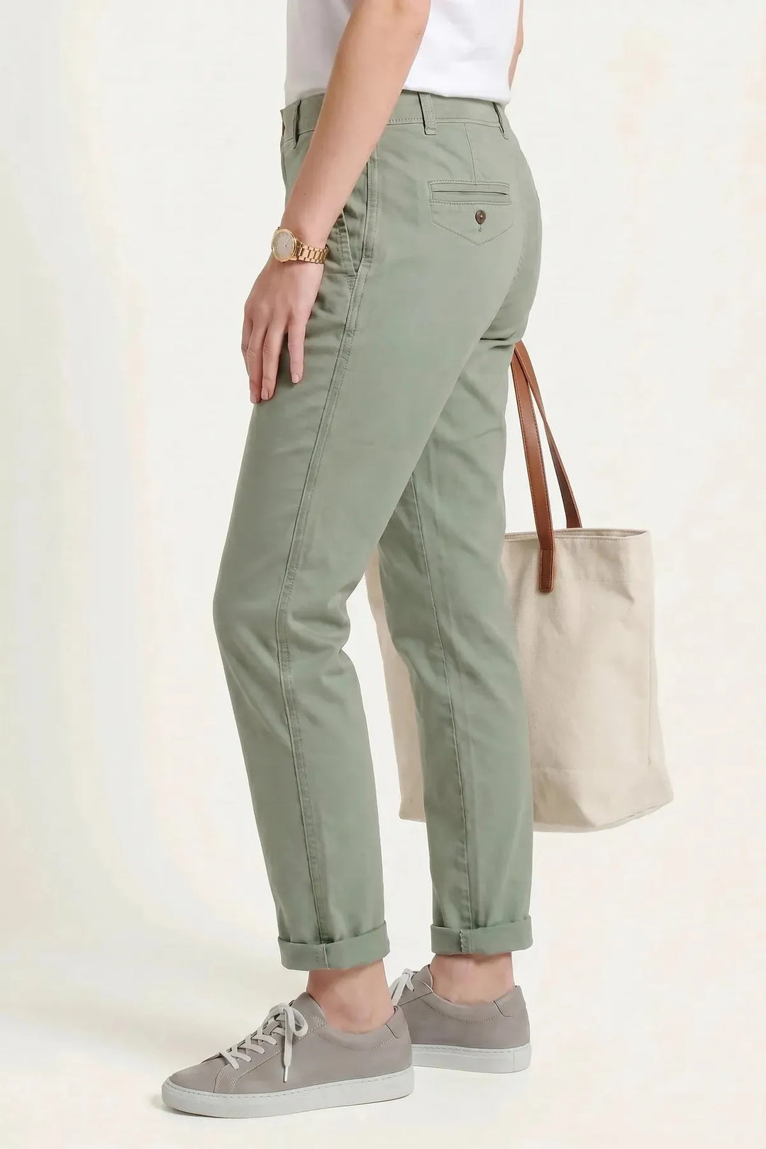Tapered Ankle Grazer Chino Trousers