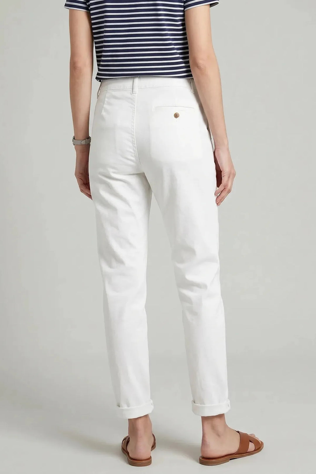 Tapered Ankle Grazer Chino Trousers