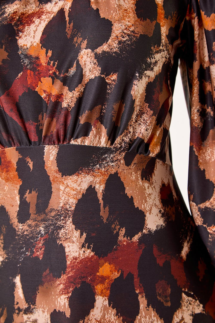 Leopard Print Midi Dress