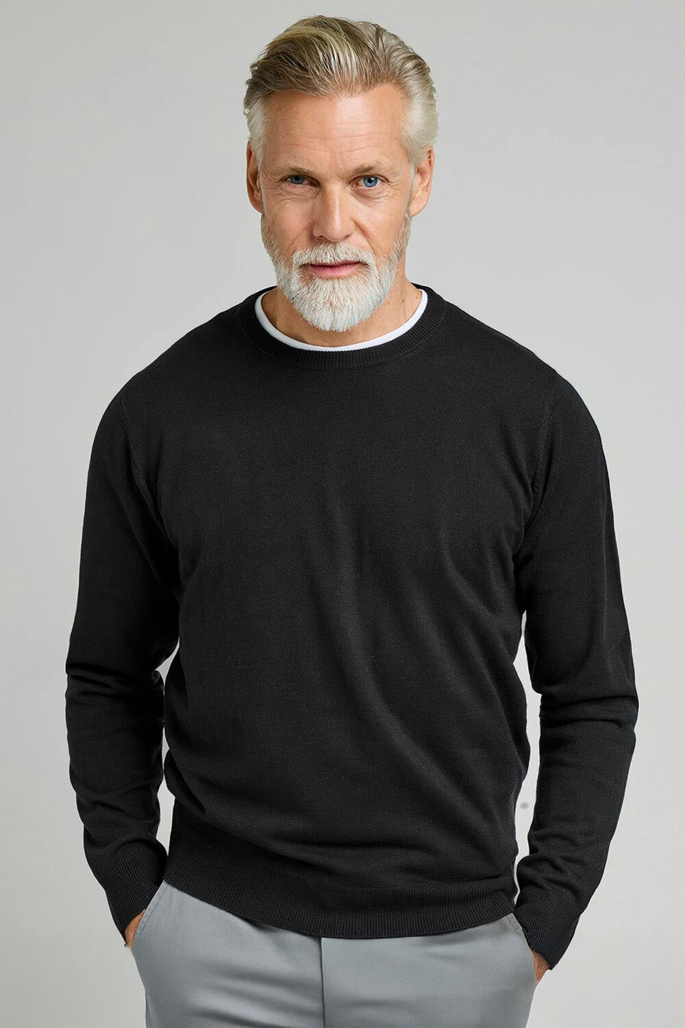Fine Knit Crew Neck Jumper