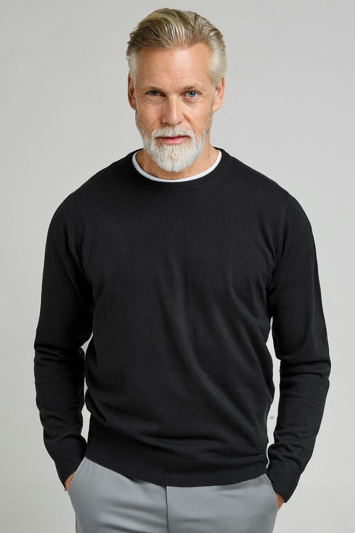 Fine Knit Crew Neck Jumper