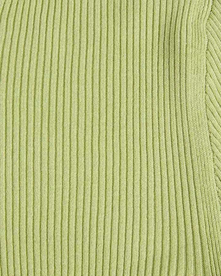 Ribbed Button Detail Crew Neck Jumper