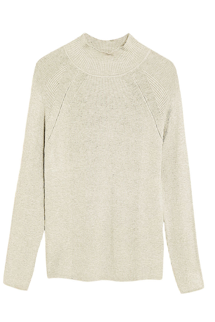 Ribbed Turtle Neck Fine Knit Jumper