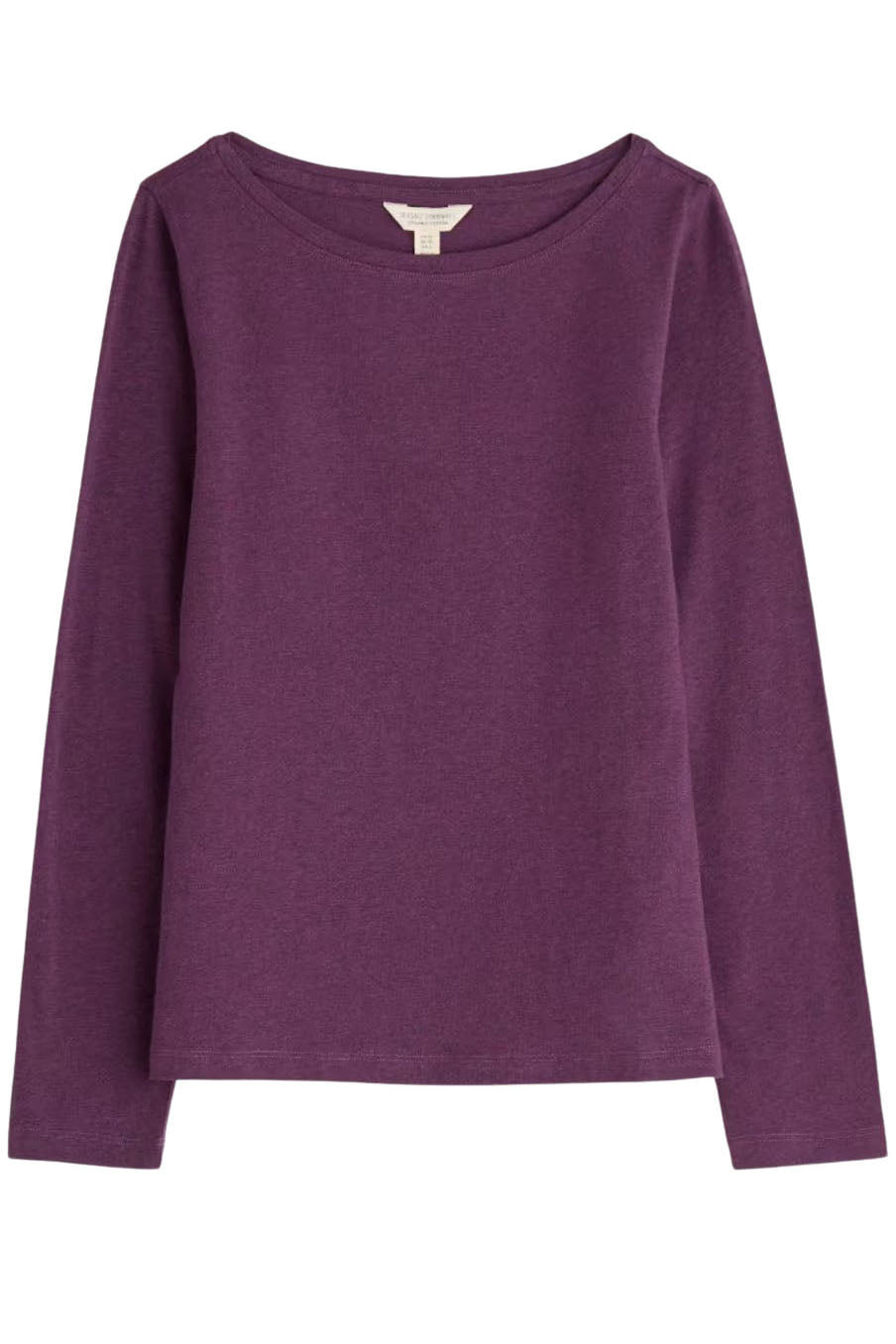 Boat Neck Long Sleeve Cotton Top – Secret Label