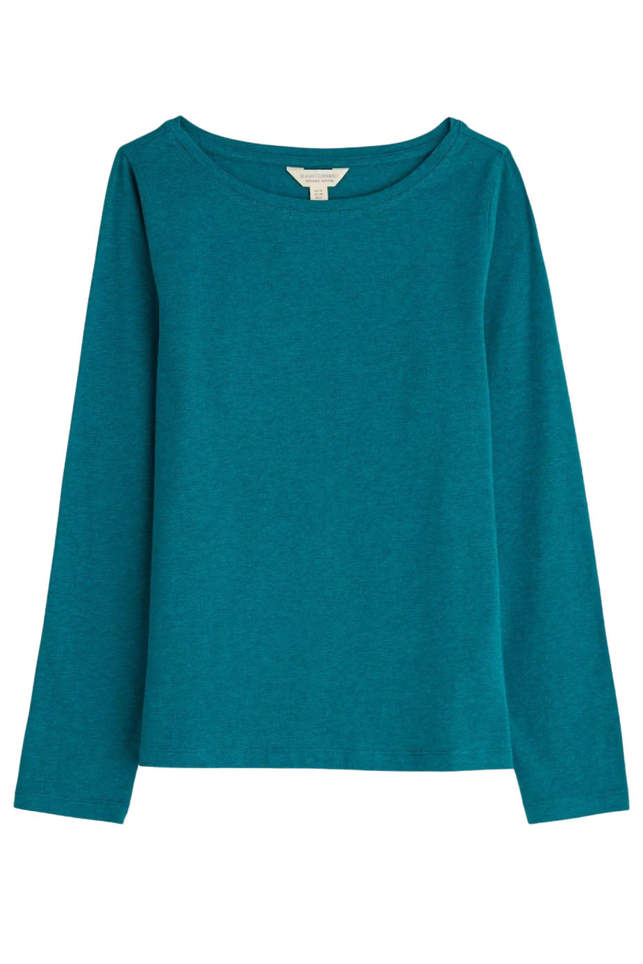 Boat Neck Long Sleeve Cotton Top