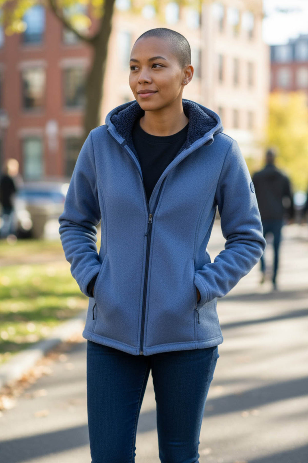 Zip Up Sherpa Fleece Hoodie